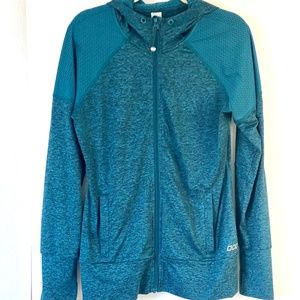 Lorna Jane Teal Blue Women's Large Sports Zip Up Hoodie Jacket